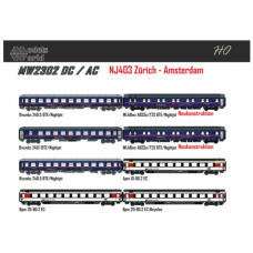 MW2302DC LS Models 8-delige set NightJet NJ403 Amsterdam - Zürich DC