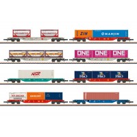 82641 Marklin Z Grootverpakking containerdraagwagons Sgns