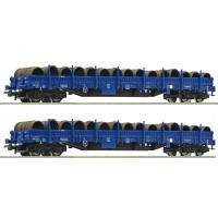 6600099 Roco 2-delige set rongenwagens met lading PKP Cargo