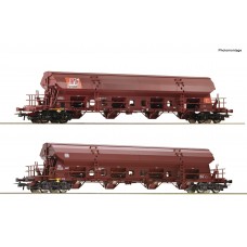 77036 Roco 2-delige set Schwenkdachwagen