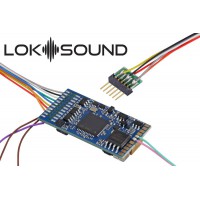 58416-1 ESU LokSound 5 DCC/MM/SX/M4 6-pin NEM651 met luidspreker 11x15mm MET GELUID