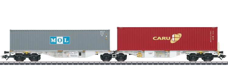47811 Marklin Dubbele containerwagen type Sggrss 80 AAE Railease S.ár.l