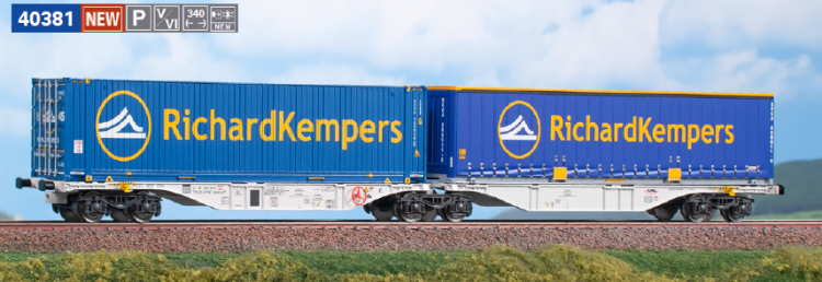 40381 ACME Containerdraagwagen Type Sggrrmss 90 HUPAC Richard Kempers