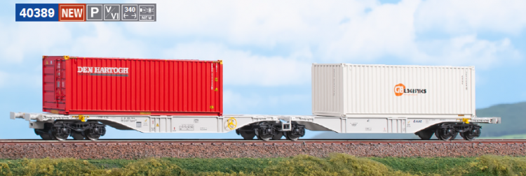 40389 ACME Containerdraagwagen Type Sggrrmss 90 AAE Den Hartogh & GB Logistics