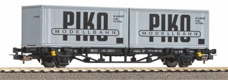 27709 Piko Containerdraagwagen DR IV 2 x 20ft Container VEB PIKO