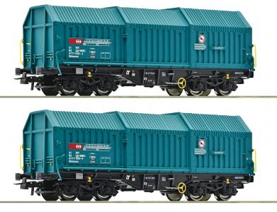 77048 Roco Set Teleskoopwagens Shimmns SBB