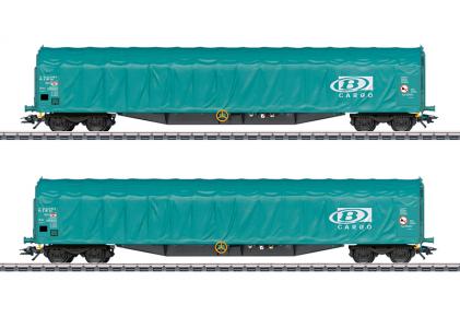 47164 Marklin Set Schuifwand wagons met zeildoek type Rils B-Cargo SNCB